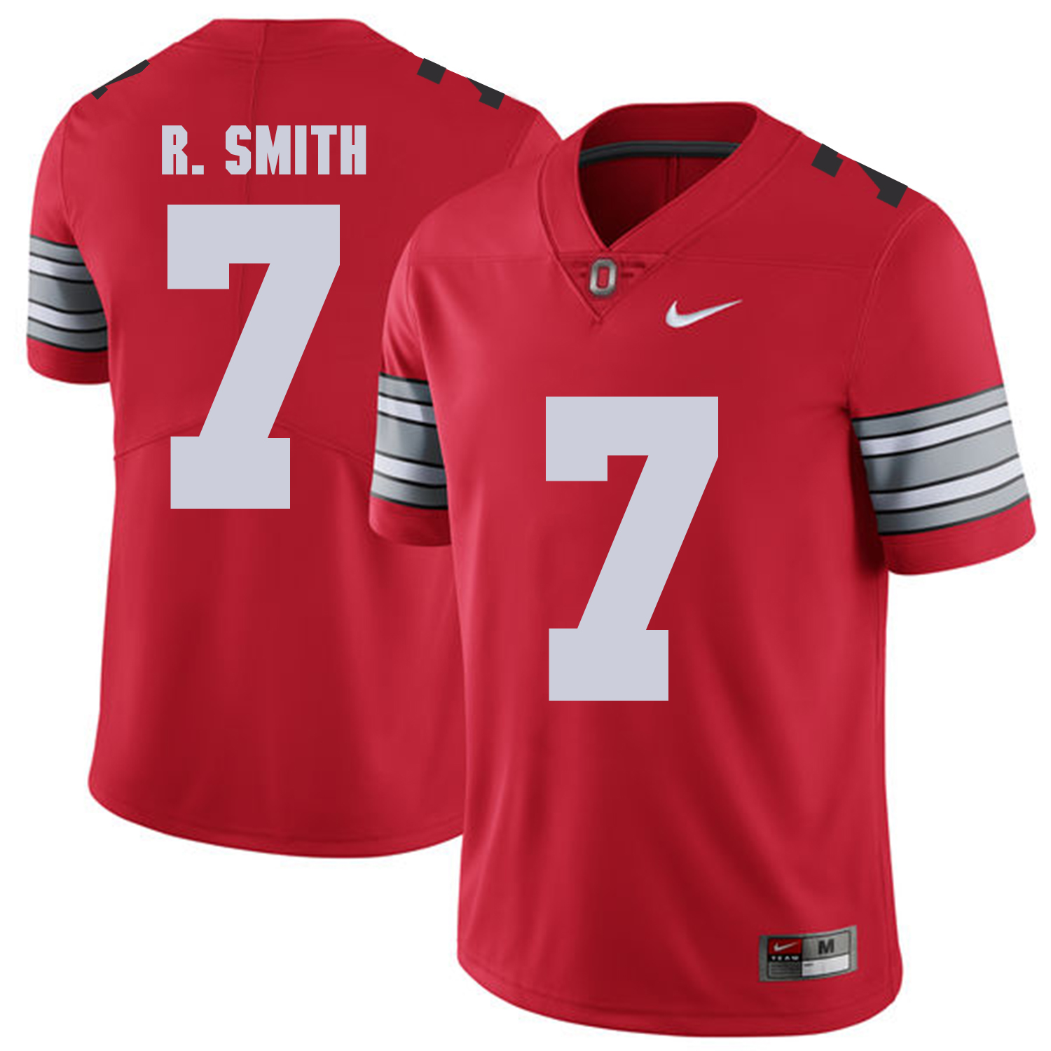 Men Ohio State #7 R.Smith Red Customized NCAA Jerseys->customized ncaa jersey->Custom Jersey